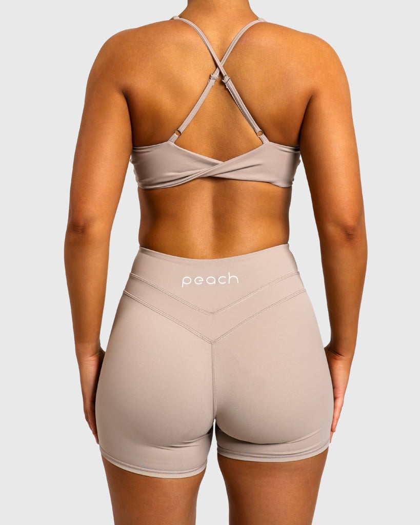 Beige Velocity Sports - bra - Peach Tights - Sports - Bra