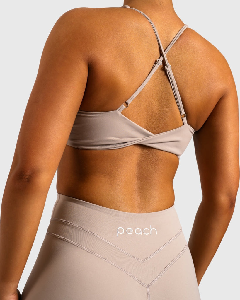 Beige Velocity Sports - bra - Peach Tights - Sports - Bra