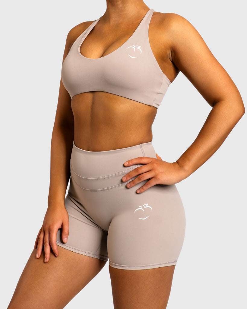 Beige Velocity Sports - bra - Peach Tights - Sports - Bra