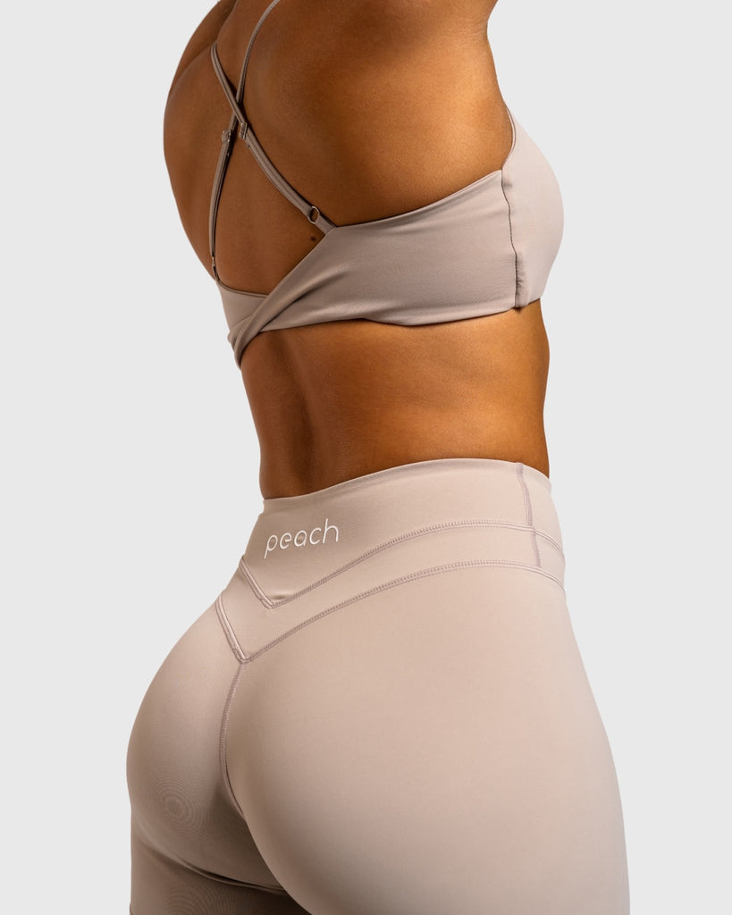 Beige Velocity Sports - bra - Peach Tights - Sports - Bra