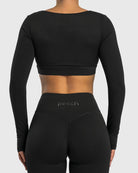 Black Align Long Sleeve - Peach Tights - Long sleeve