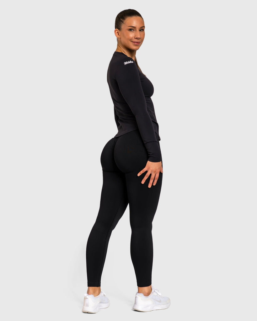 Black Base Long Sleeve - Peach Tights - Long sleeve