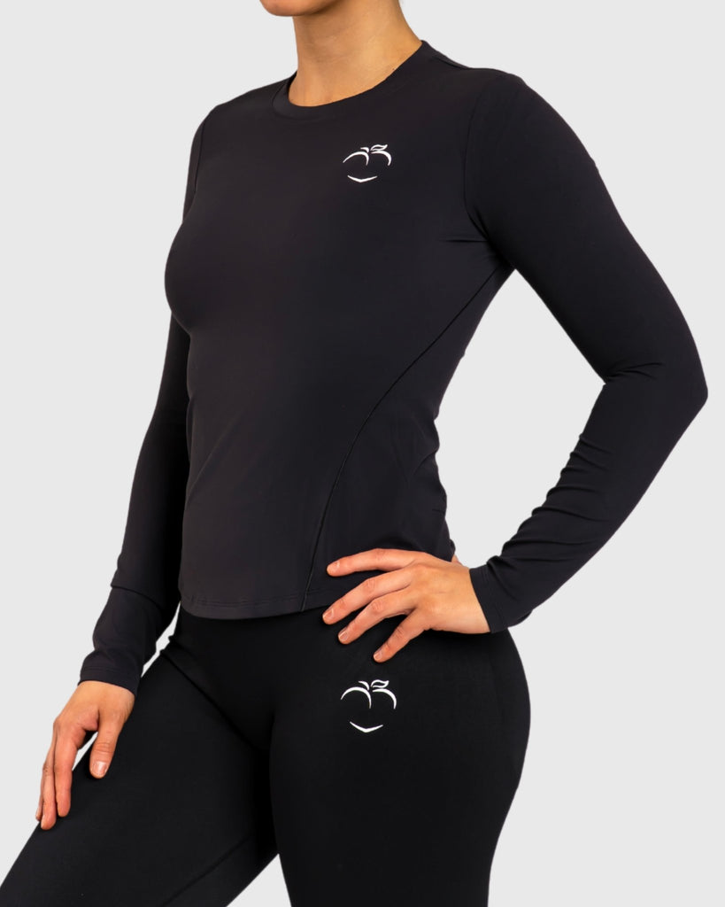 Black Base Long Sleeve - Peach Tights - Long sleeve