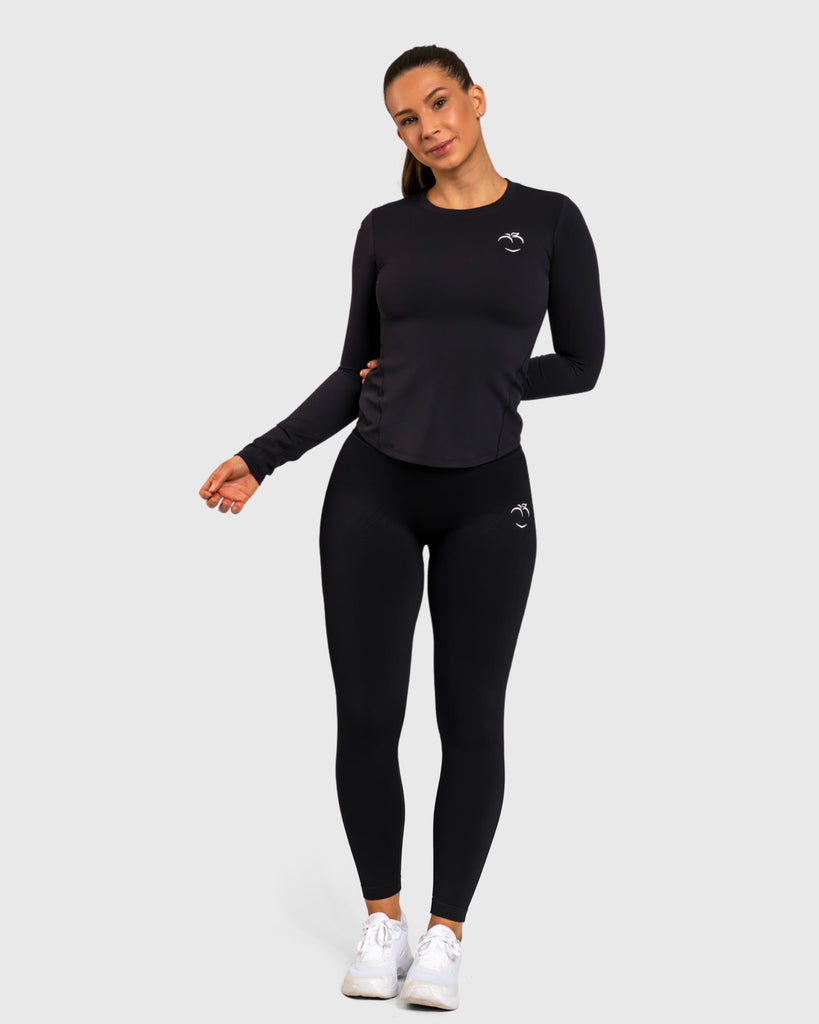 Black Base Long Sleeve - Peach Tights - Long sleeve