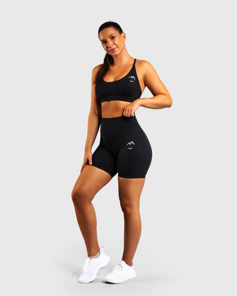 Black Core Shorts - Peach Tights - Shorts