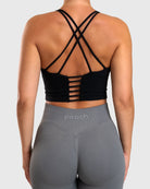 Black Cross Topp - Peach Tights - Sports - Bra