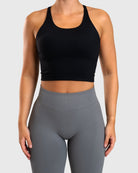 Black Cross Topp - Peach Tights - Sports - Bra
