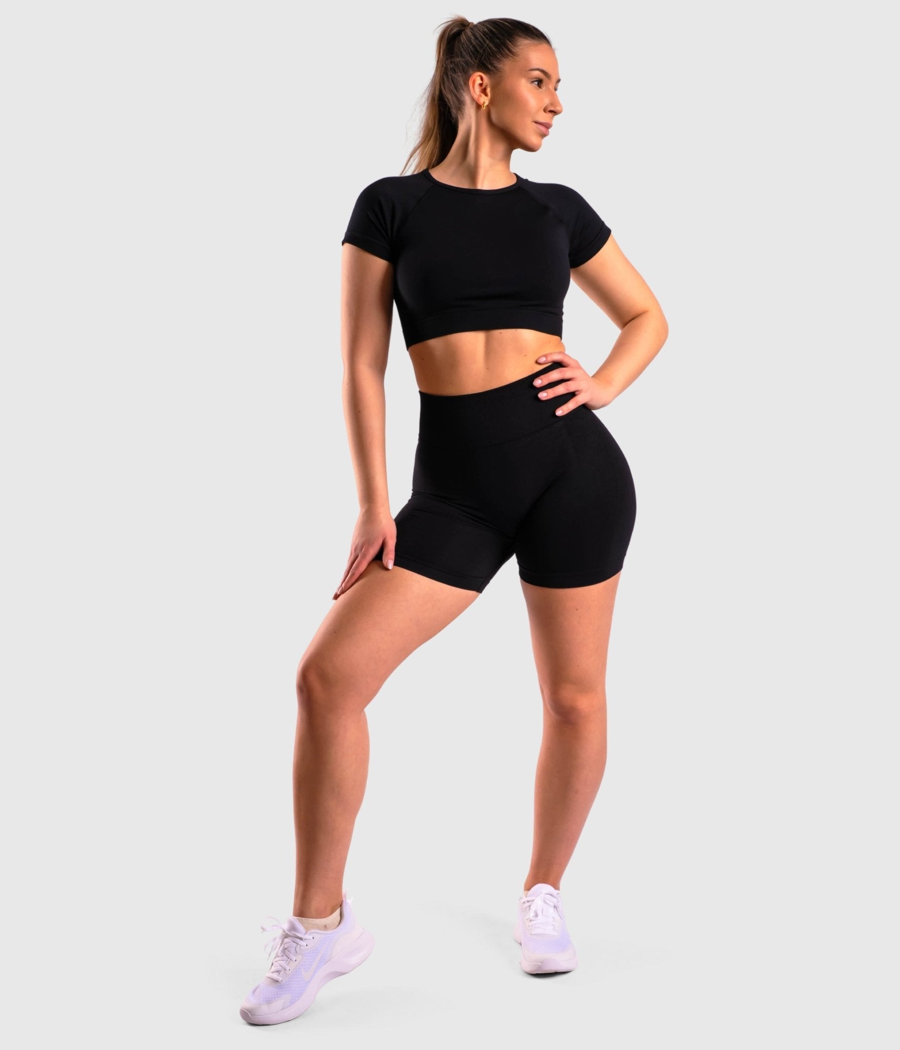 Black Deluxe Shorts - Peach Tights - Shorts