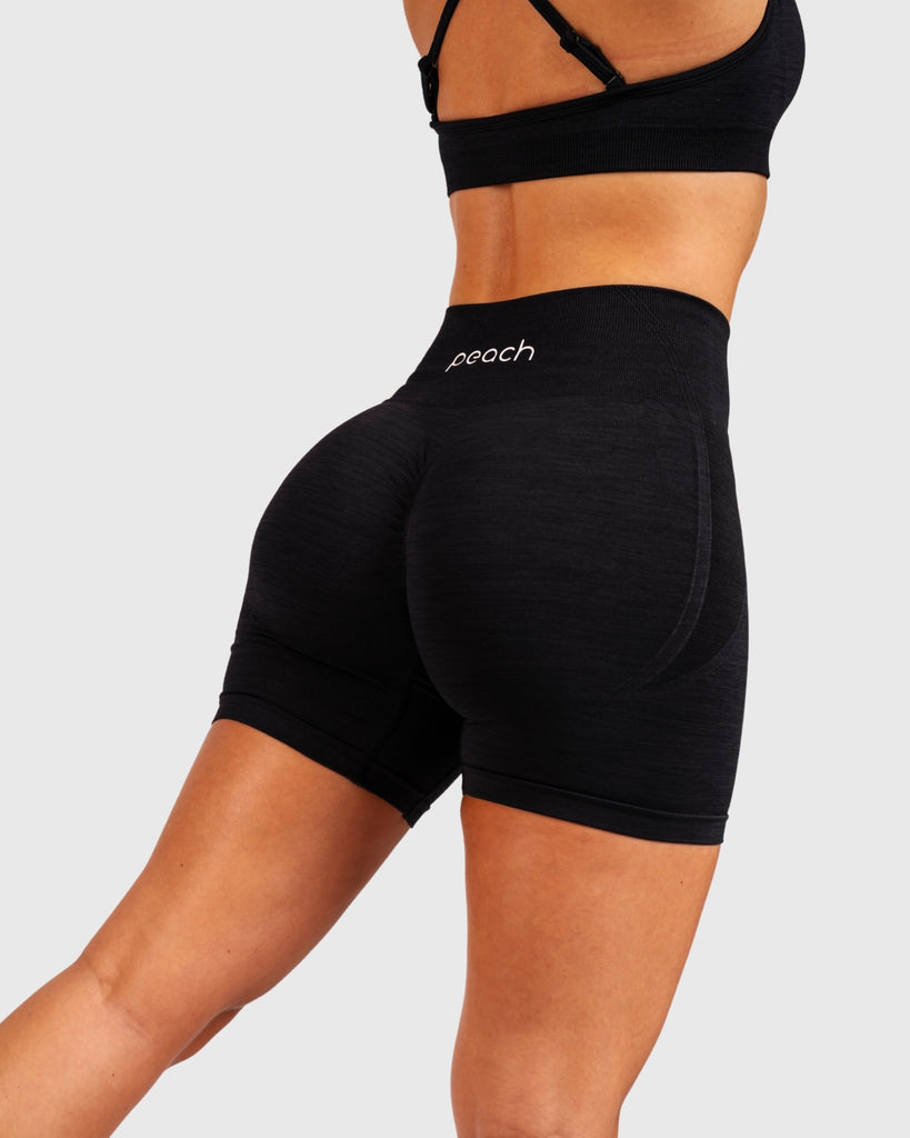 Black Elevate Shorts - Peach Tights - Shorts