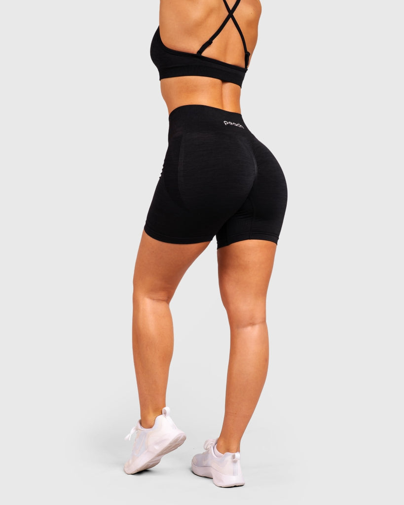 Black Elevate Shorts - Peach Tights - Shorts