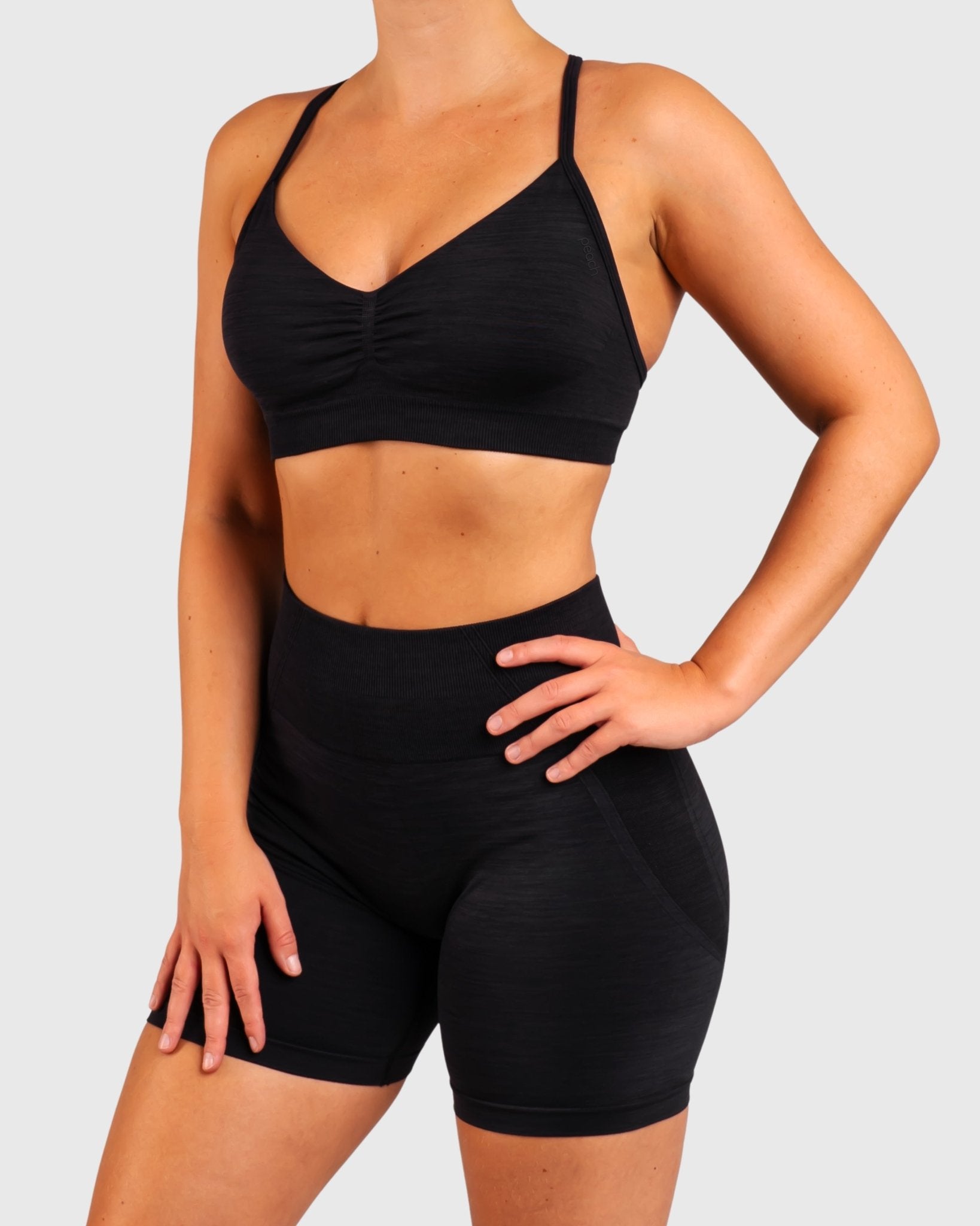Black Elevate Sports - bra - Peach Tights - Sports - Bra