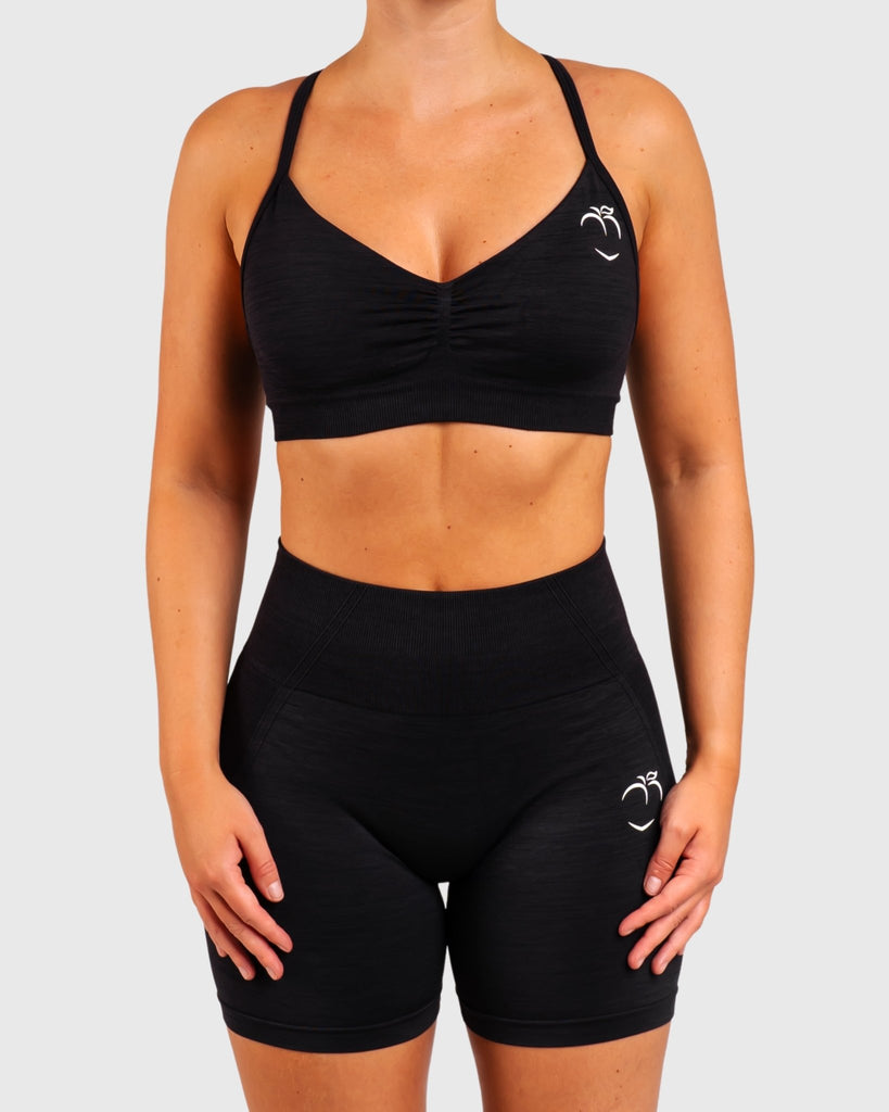 Black Elevate Sports - bra - Peach Tights - Singlet