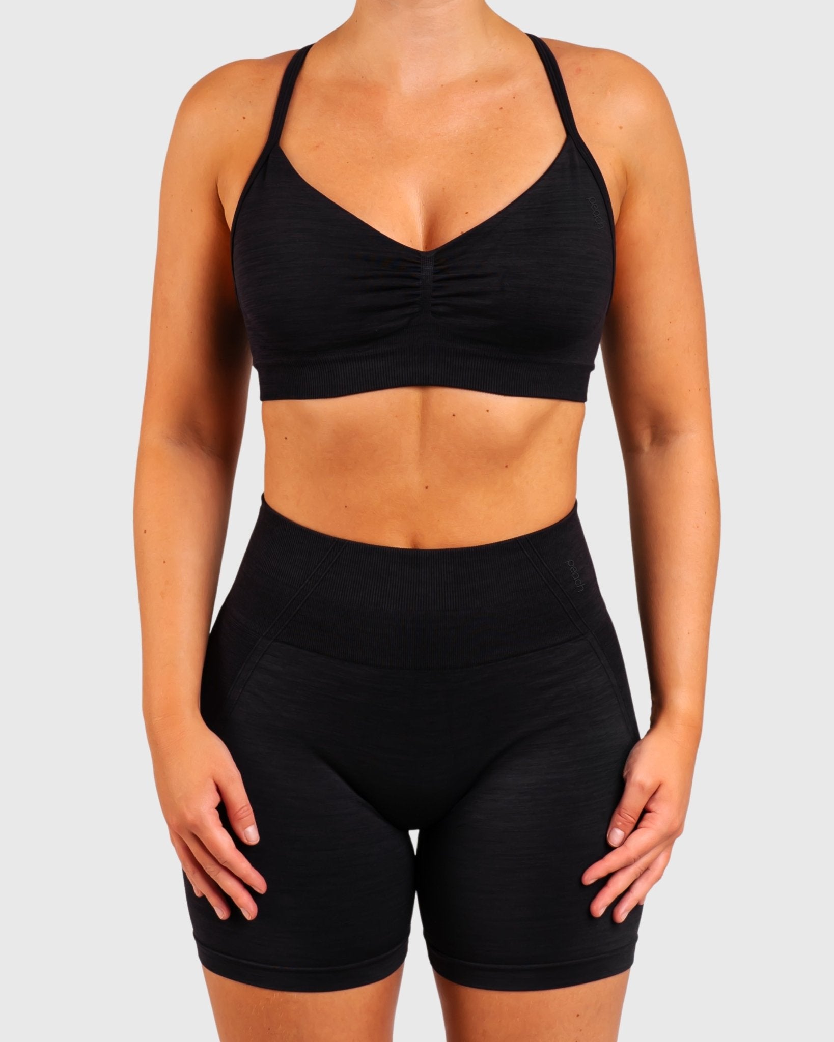 Black Elevate Sports - bra - Peach Tights - Sports - Bra