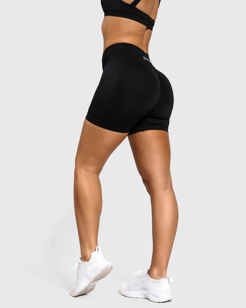 Black Essence Shorts - Peach Tights - Shorts