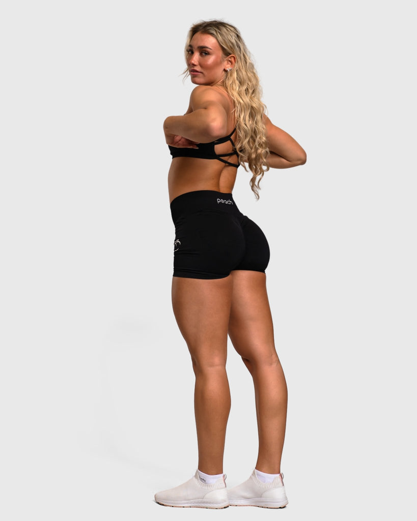 Black Impact Shorts - Peach Tights - Shorts