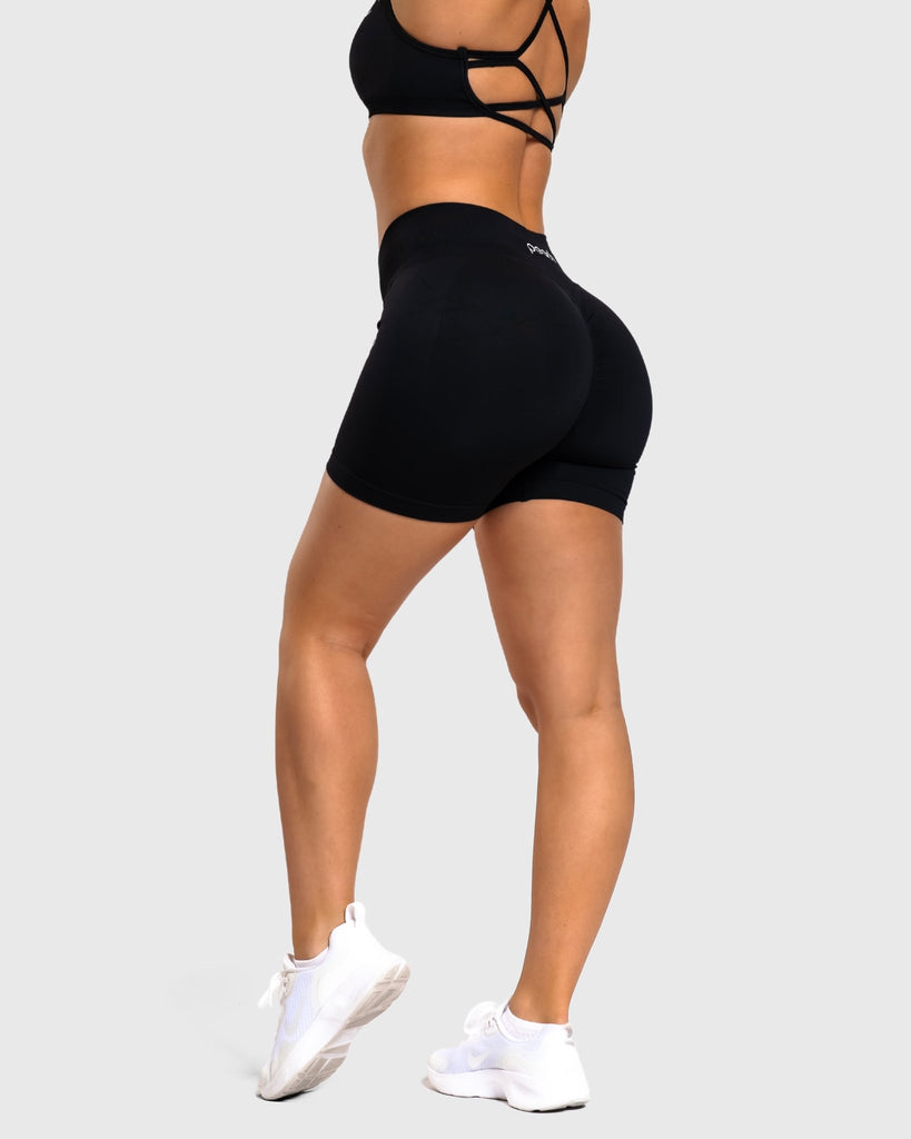 Black Impact Shorts - Peach Tights - Shorts