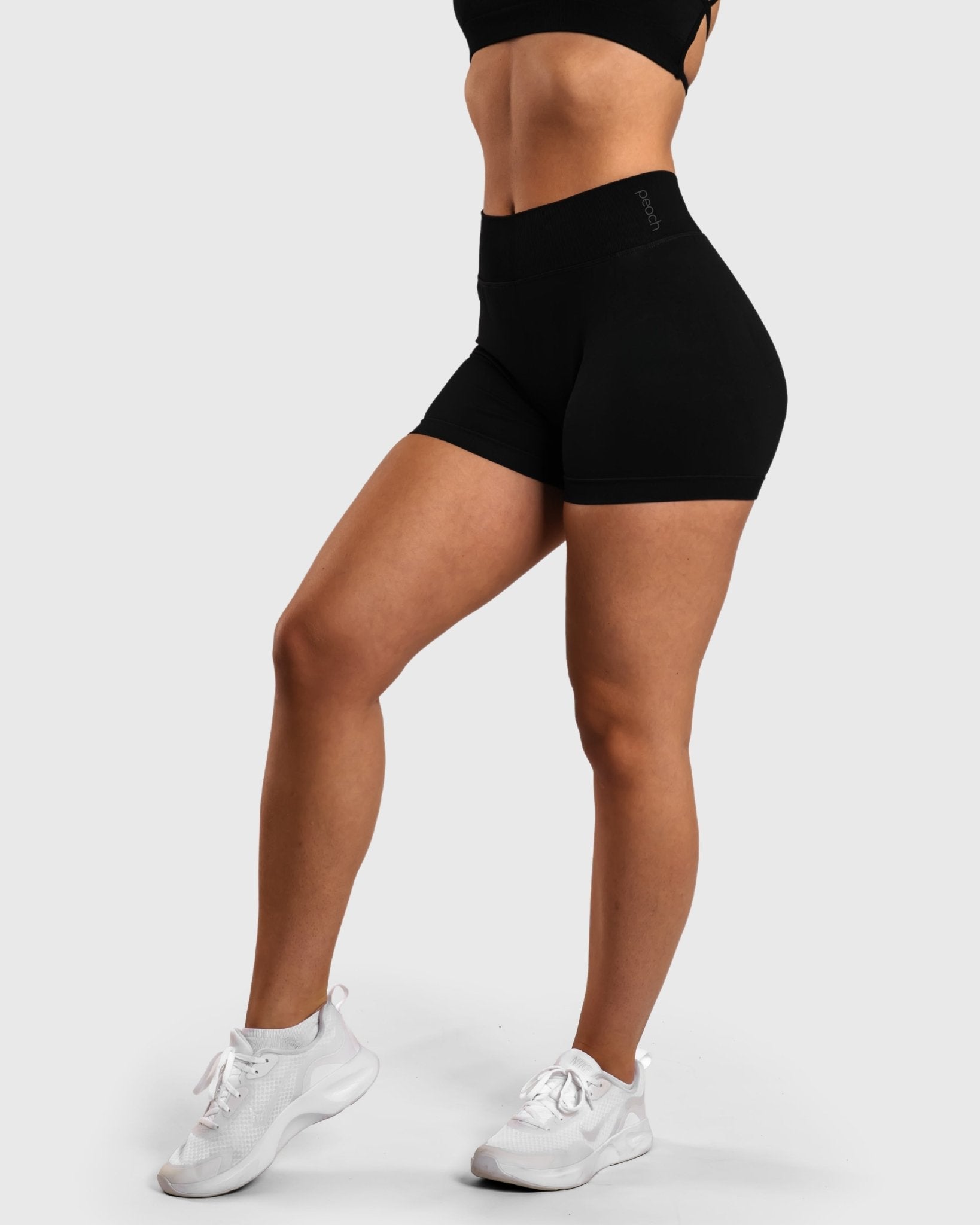 Black Peak Shorts - Peach Tights - Shorts
