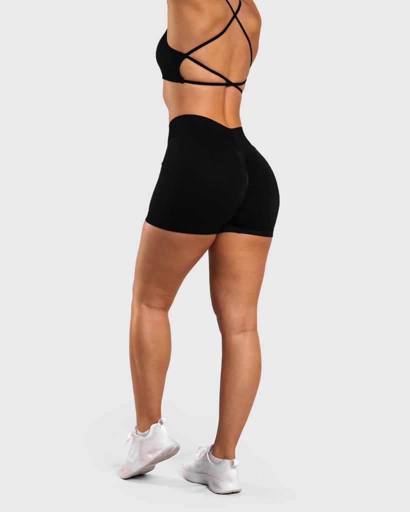 Black Peak Shorts - Peach Tights - Shorts