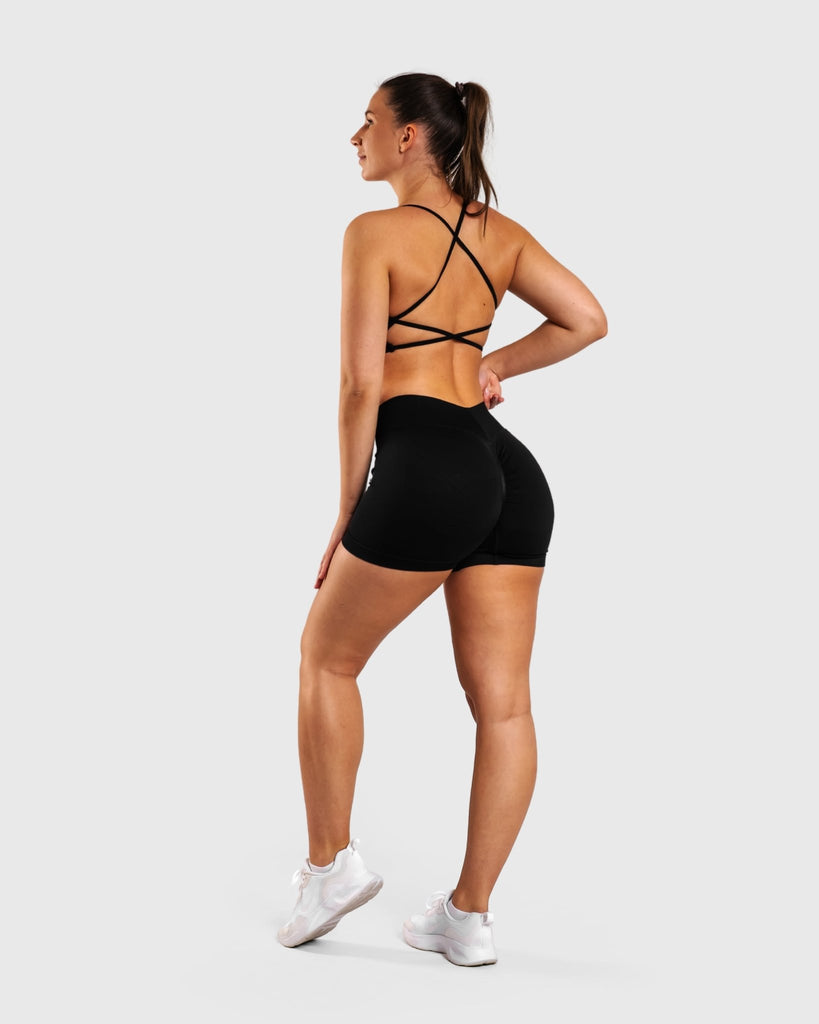 Black Peak Shorts - Peach Tights - Shorts