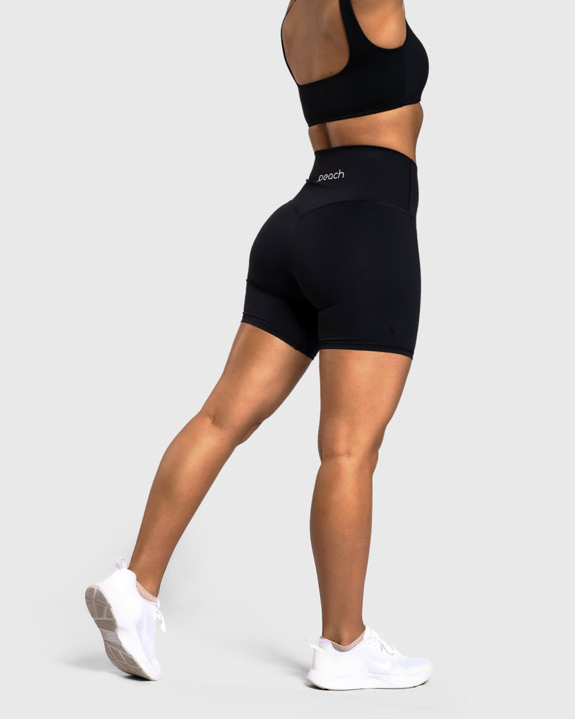 Black Refine Shorts - Peach Tights - Shorts