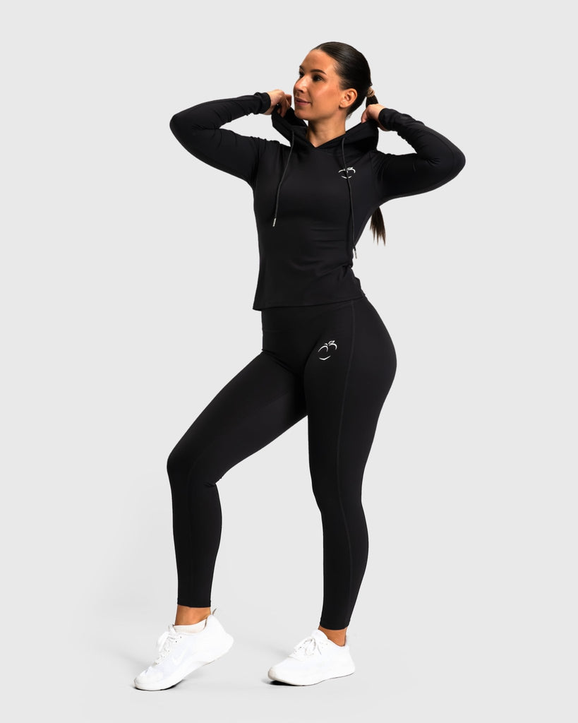 Black Serenity Sweatshirt - Peach Tights - Long sleeve