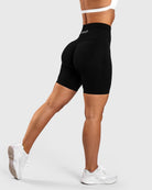 Black Solid Shorts - Peach Tights - Shorts