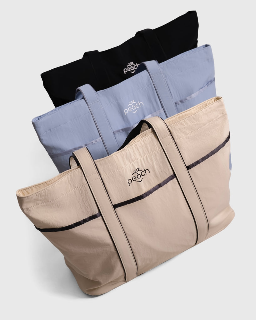 Black Tote Bag - Peach Tights - Bag