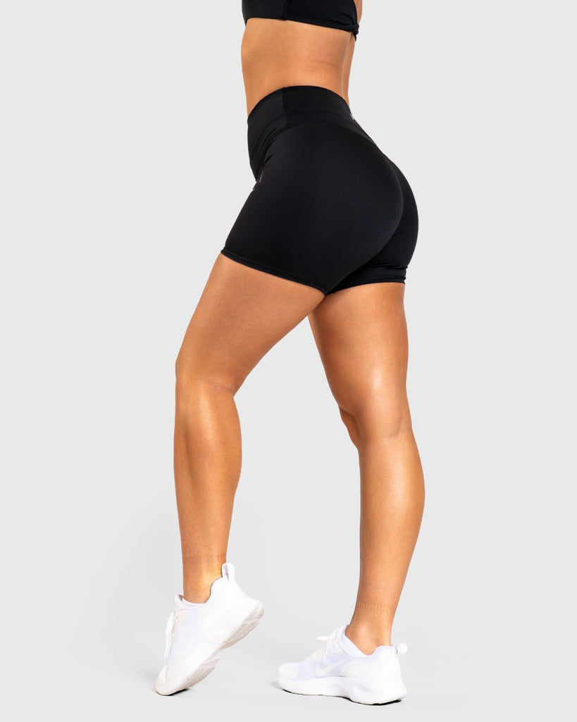 Black Velocity Shorts - Peach Tights - Shorts