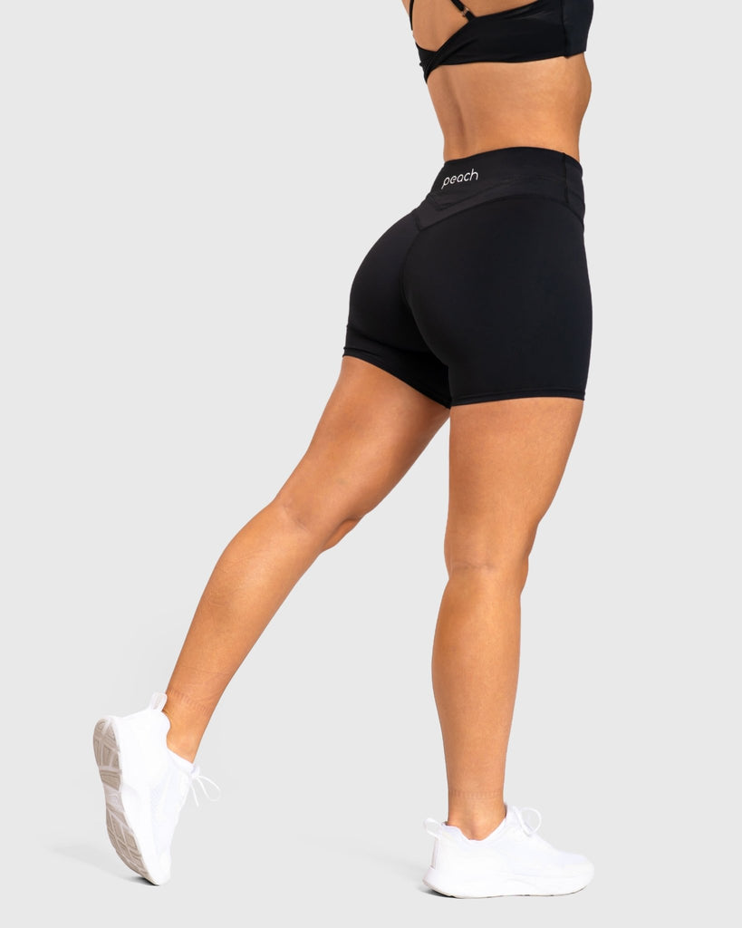 Black Velocity Shorts - Peach Tights - Shorts