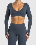 Blue Align Long Sleeve - Peach Tights - Long sleeve