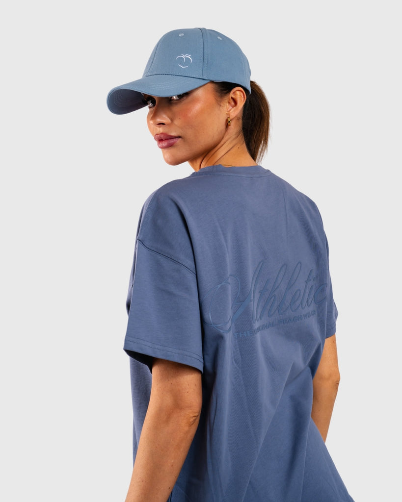 Blue Ease Oversized T-Shirt - Peach Tights - T-shirt