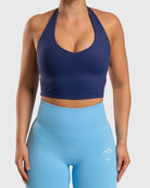 Blue Lush Halterneck Topp - Peach Tights - Sports - Bra