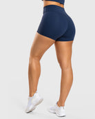 Blue Noiré Shorts - Peach Tights - Tights