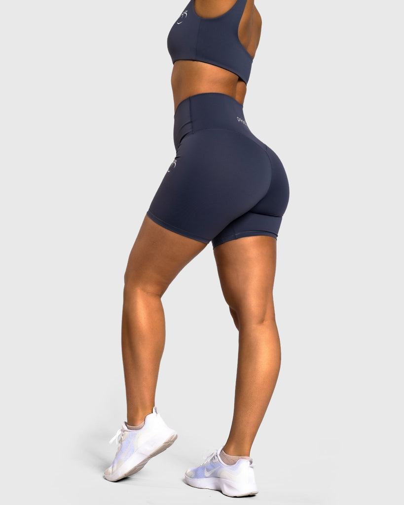 Blue Refine Shorts - Peach Tights - Shorts