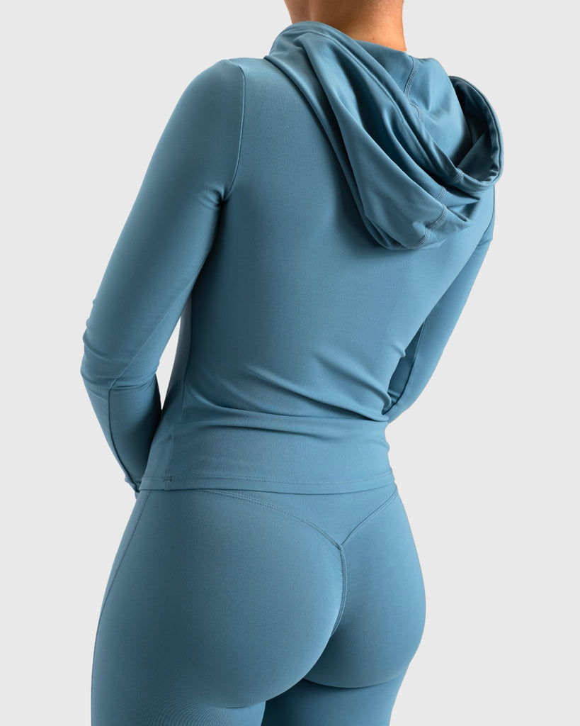 Blue Serenity Sweatshirt - Peach Tights - Long sleeve