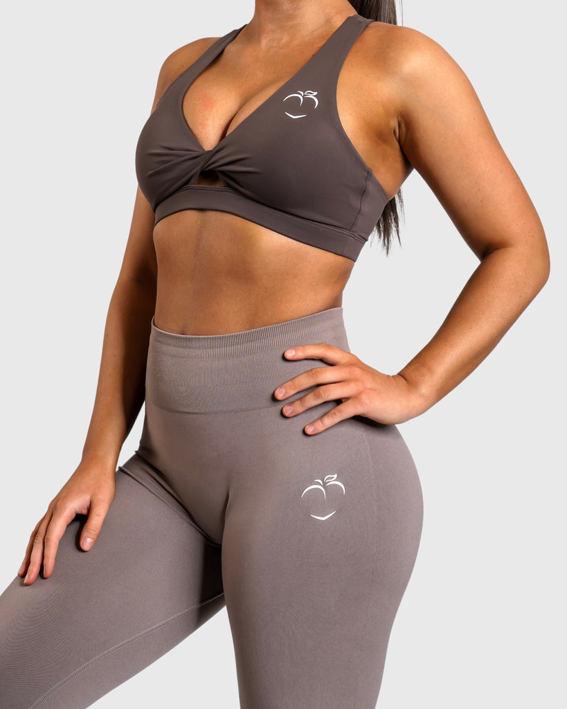 Brown Bow Sports - bra - Peach Tights - Sports - Bra