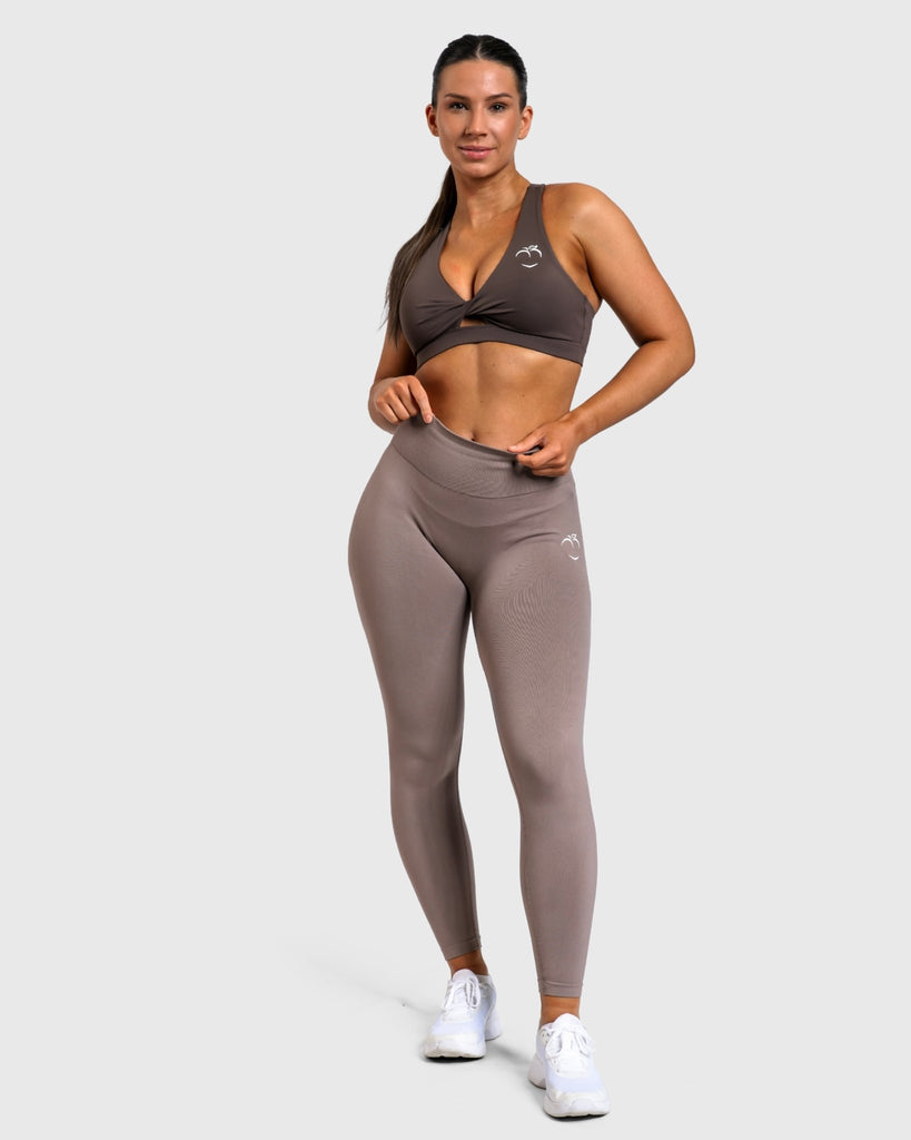 Brown Bow Sports - bra - Peach Tights - Sports - Bra