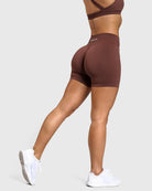 Brown Essence Shorts - Peach Tights - Shorts