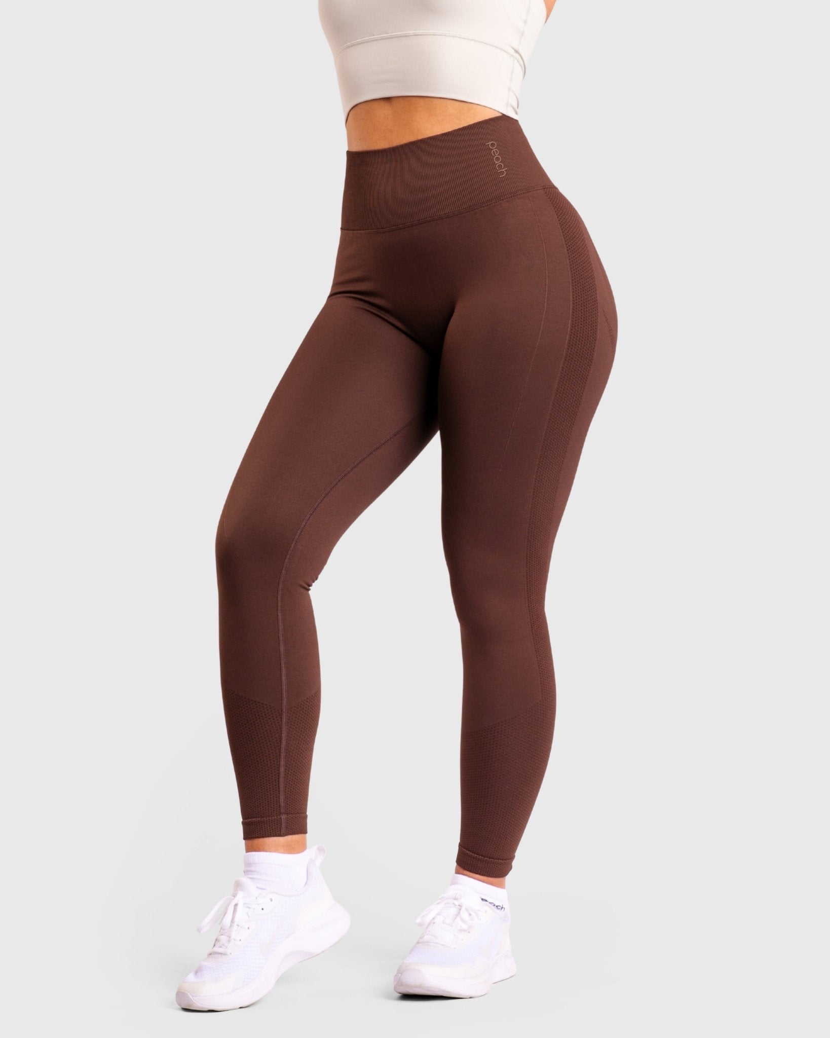 Brown Lux Seamless Tights - Peach Tights - Tights