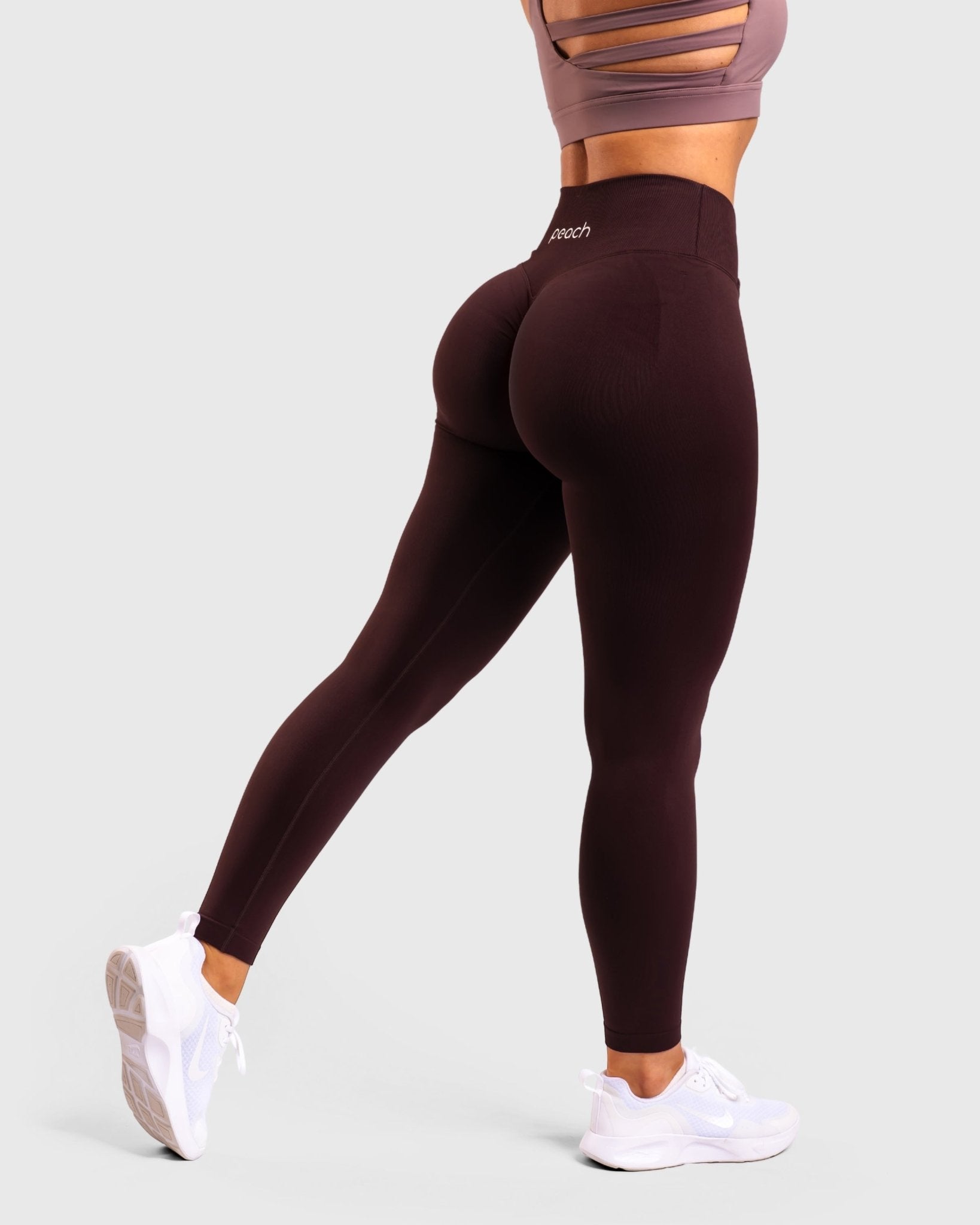 Brown Revive V-waist - Peach Tights - Tights