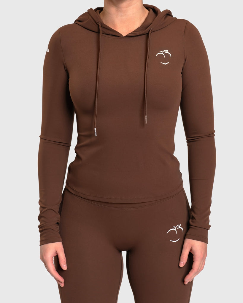 Brown Serenity Sweatshirt - Peach Tights - Long sleeve