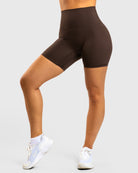 Brown Softelle Shorts - Peach Tights - Tights