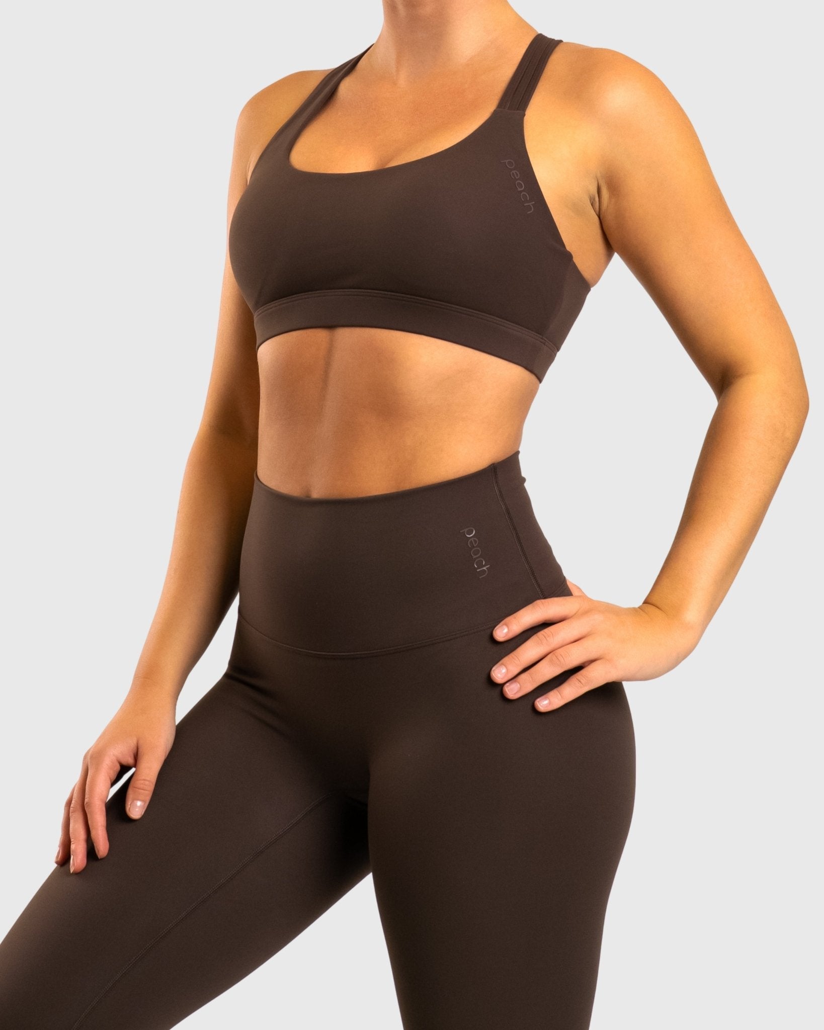 Brown Softelle Sports - bra - Peach Tights - Sports - Bra