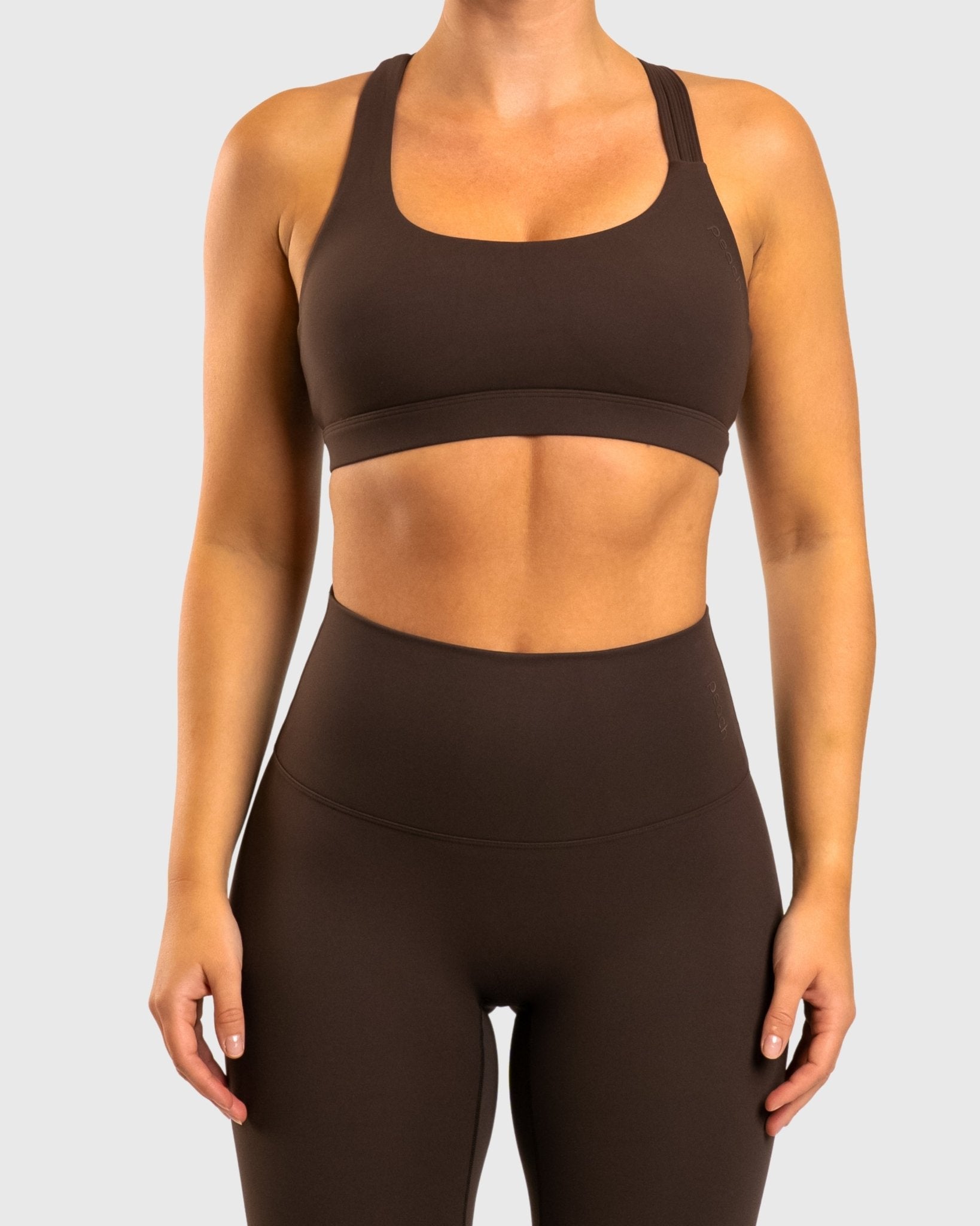 Brown Softelle Sports - bra - Peach Tights - Sports - Bra