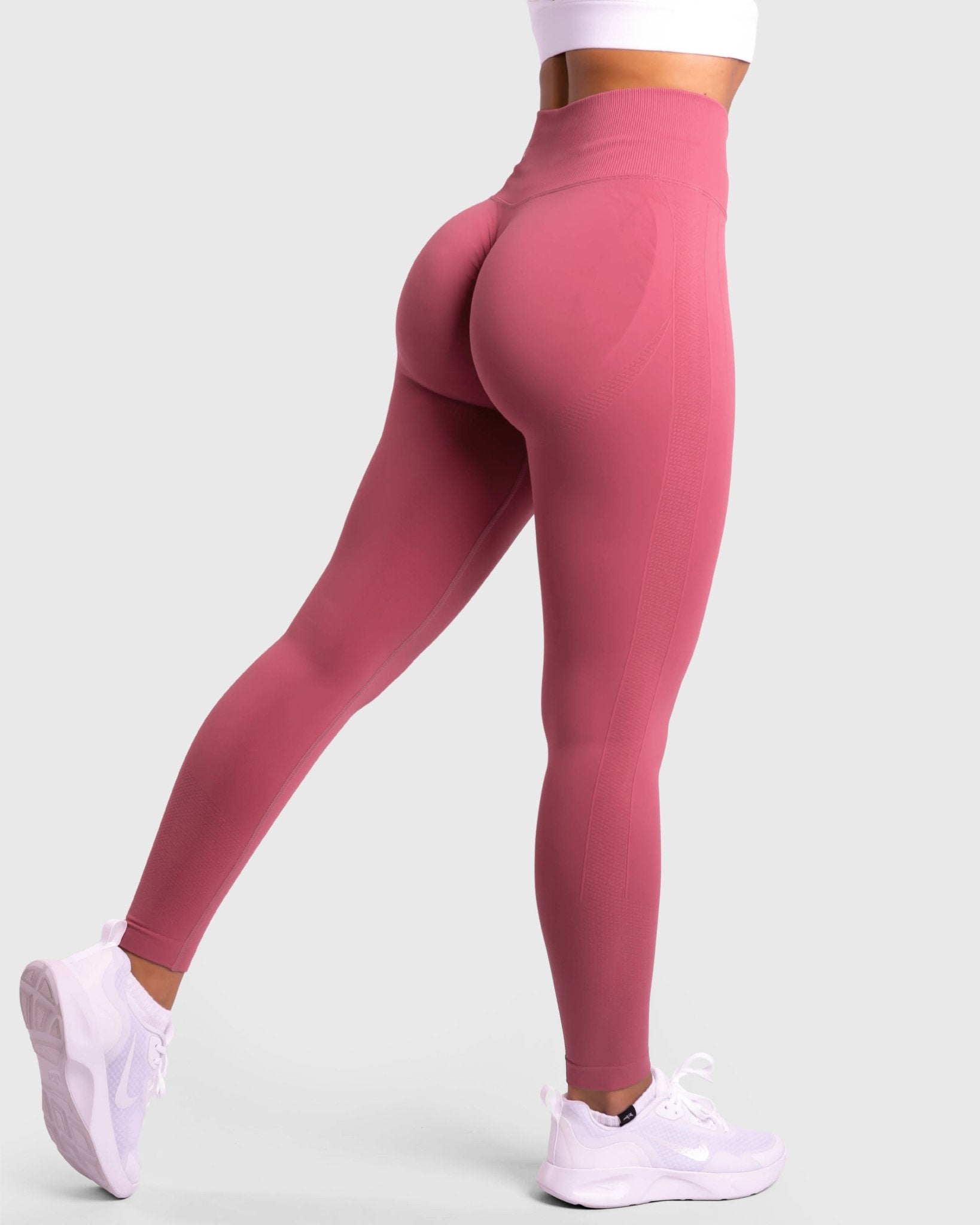 Bubblegum Pink Lux Seamless Tights - Peach Tights - Tights