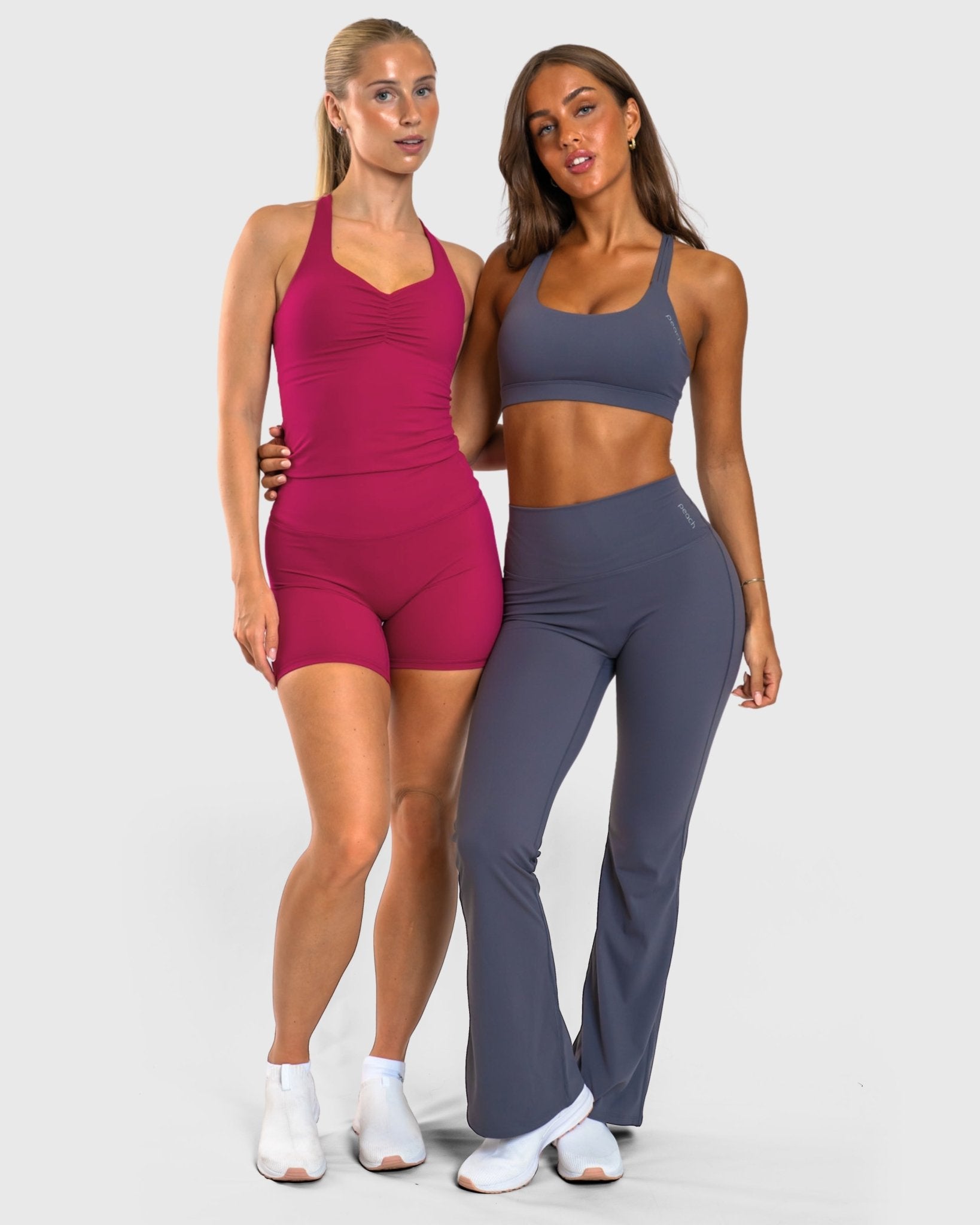 Cherry Pink Softelle Singlet - Peach Tights - Sports - Bra