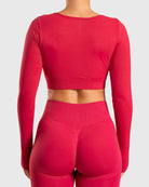 Cherry Red Ignite Long Sleeve - Peach Tights - Long sleeve