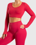 Cherry Red Ignite Long Sleeve - Peach Tights - Long sleeve