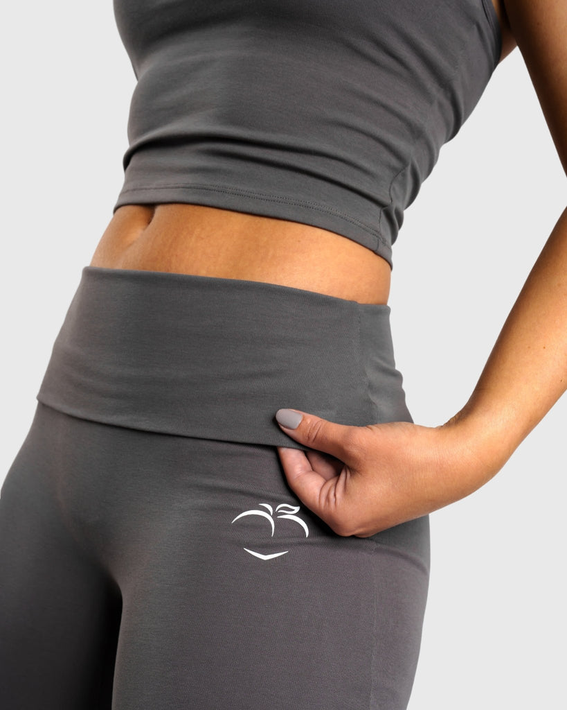 Dark Grey Flow Yoga - Peach Tights - Tights