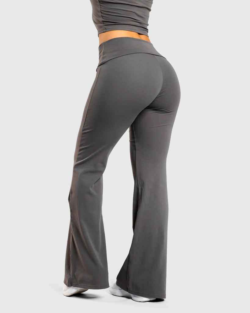 Dark Grey Flow Yoga - Peach Tights - Tights